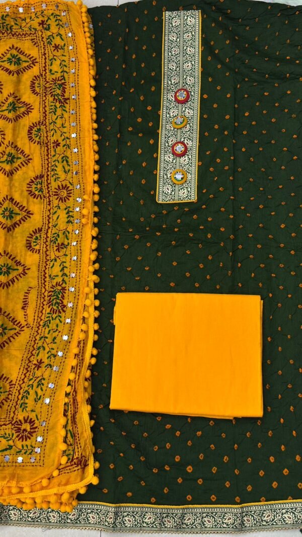 Cotton Bhandhej Suit